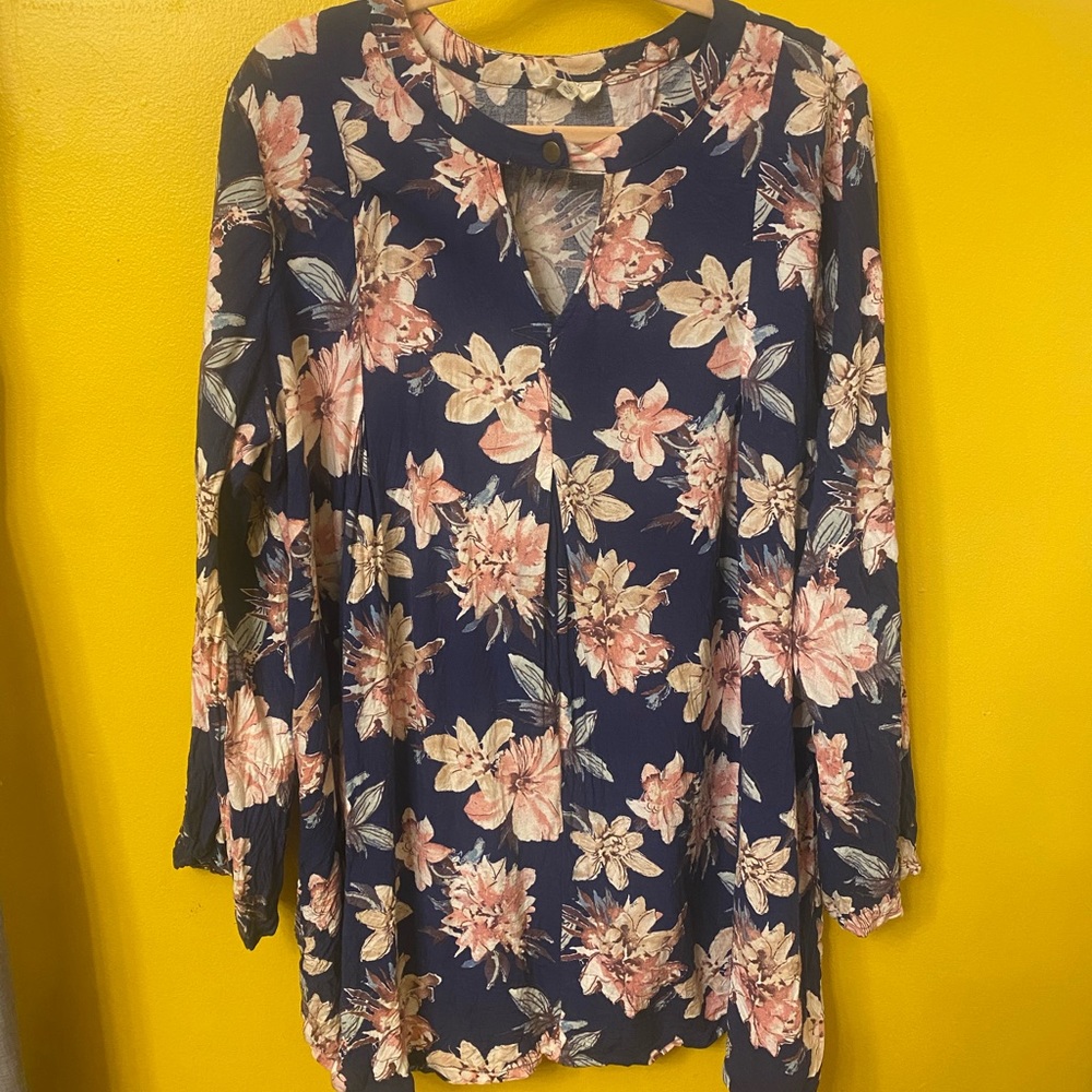 Blue Floral 3X minidress